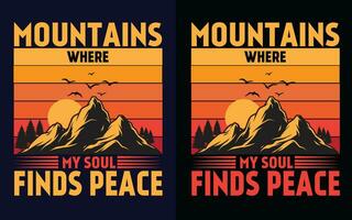 Mountain T-Shirt Design, Outdoor T shirt Design vector