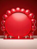 AI generated Circle rounded with balloon AI Generative photo