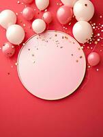 AI generated Circle rounded with balloon AI Generative photo