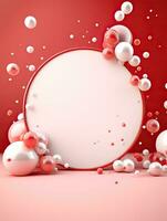 AI generated Circle rounded with balloon AI Generative photo