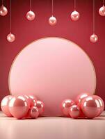 AI generated Circle rounded with balloon AI Generative photo