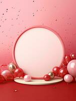 AI generated Circle rounded with balloon AI Generative photo