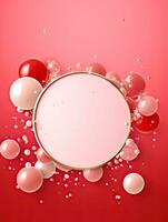AI generated Circle rounded with balloon AI Generative photo