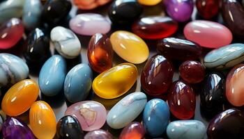 AI generated mix color Bean jewel design photo