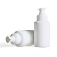 realista cosmético bomba blanco color representación 3d ilustración, sin aire bomba botella suero lata o blanco tubo Bosquejo foto