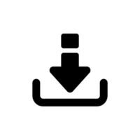 Download icon vector. Upload button illustration. Load symbol or logo. vector