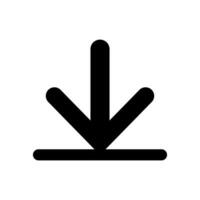 Download icon vector. Upload button illustration. Load symbol or logo. vector