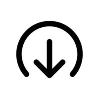 Download icon vector. Upload button illustration. Load symbol or logo. vector