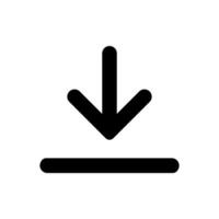 Download icon vector. Upload button illustration. Load symbol or logo. vector