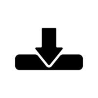 Download icon vector. Upload button illustration. Load symbol or logo. vector