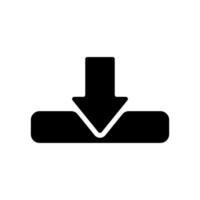 Download icon vector. Upload button illustration. Load symbol or logo. vector