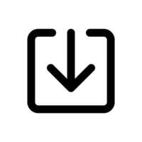 Download icon vector. Upload button illustration. Load symbol or logo. vector