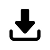 Download icon vector. Upload button illustration. Load symbol or logo. vector