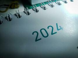 A Close up of 2024 on calendar photo