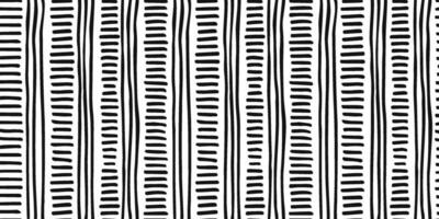 Small dash seamless pattern Dotted lines texture. Black and white hatching doodle organic shapes Short line dashes Brush hand drawn random strokes Fashion retro print design Vector Illustration