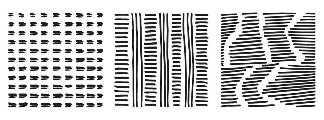 Small dash pattern Dotted lines texture. Black and white vector hatching doodle organic shapes. Short line dashes Brush hand drawn random strokes Fashion simple graphic retro print design Illustration