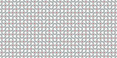 Seamless pattern with circle connect shape. Metaball dots icon. Integration technology symbols. Abstract point movement. Transition round blobs. Vector texture illustration Isolated white background.