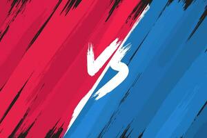 Grunge-Style Versus Background with Red and Blue Sides vector