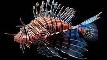 AI generated Lionfish underwater wallpaper background photo