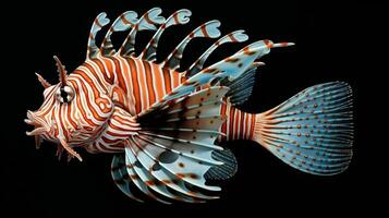 AI generated Lionfish underwater wallpaper background photo