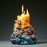 AI generated candle concept sculpture photo