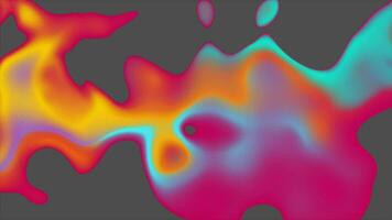 Colorful liquid 3d abstract waves video animation