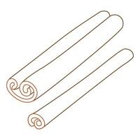 Cinnamon sticks isolated on white. Spice set. vector