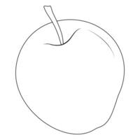 Apples line drawn on a white background. Vector sketch of the fruit.
