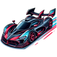 AI generated supercar hypercar racing car cartoon png