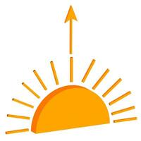 Sunrise weather isometric icon vector