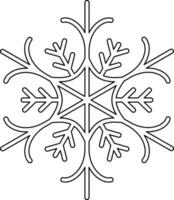 Cute snowflake isolated on white background. vector