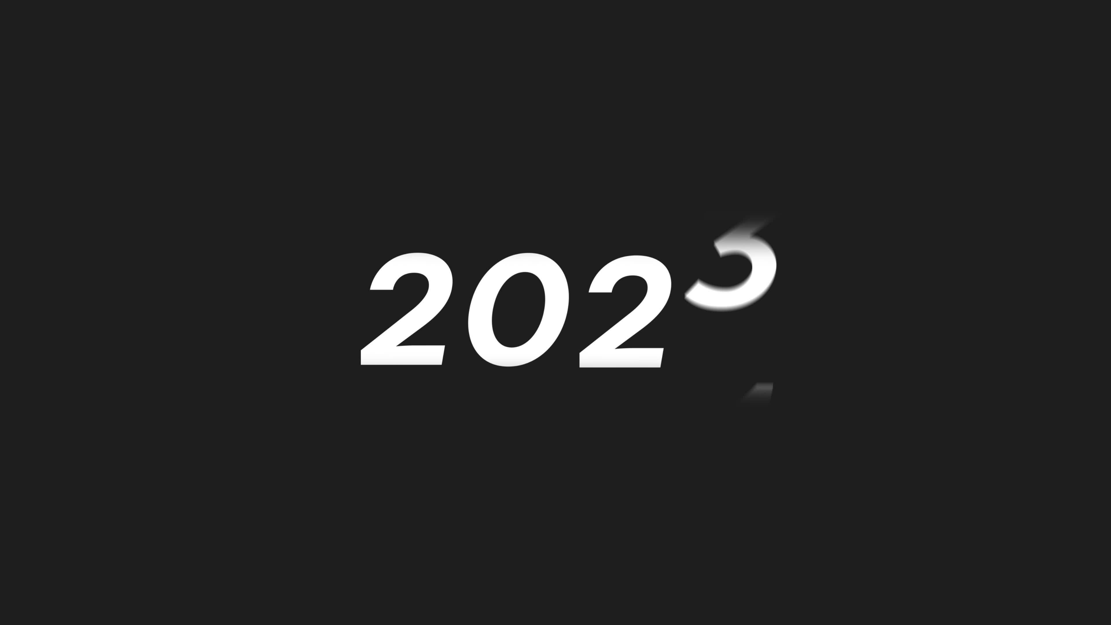 The numbers roll into the year 2024. New Year celebration 2024
