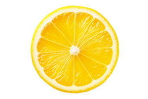 AI generated Lemon Slice Isolated on Transparent Background. AI png