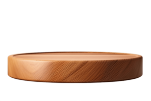 AI generated Wooden Podium for Product Advertising, Isolated on Transparent Background. AI png