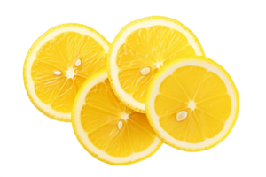 AI generated Lemon Slice Isolated on Transparent Background. AI png