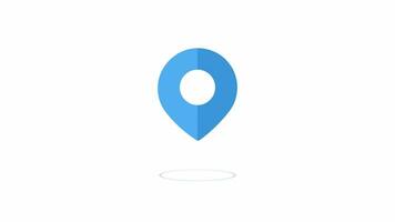 kaart pin icoon voor instelling reizen doelen navigeren naar uw bestemming. 2d animatie. video