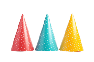 AI generated Party Hats on Transparent Background. AI png