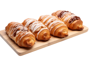 AI generated Danish Pastries on Transparent Background. AI png