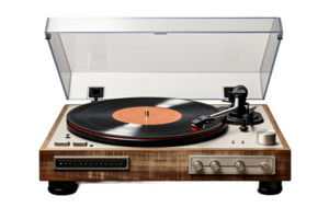 AI generated Record Player on Transparent Background. AI png