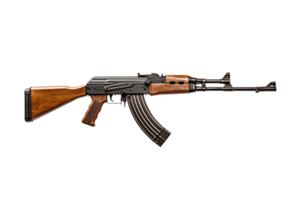 ai gerado ak arma de fogo em transparente fundo. ai png