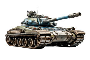 AI generated Tank on Transparent Background. AI png