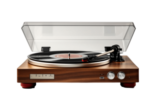 AI generated Record Player on Transparent Background. AI png