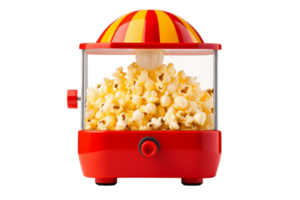 AI generated Vintage Popcorn Machine Isolated on Transparent Background. AI png