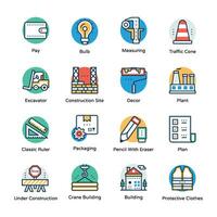 Pack of Renovation and Construction Icons vector