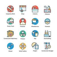 Pack of Engineering Tools and Construction Icons vector