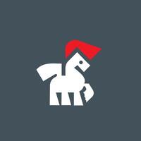 modern minimalist horse icon logo design vector