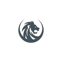 cirlce lion, modern template logo design vector