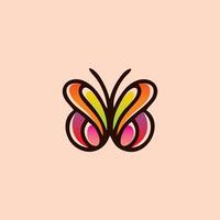 beautiful colorful butterfly logo design vector