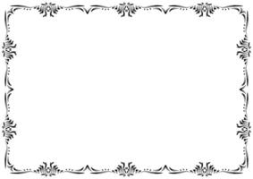 Border and frame element with vintage ornament style. Decorative line for frame, page, template, poster, new year greeting card, invitation, certificate. photo