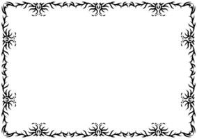 Border and frame element with vintage ornament style. Decorative line for frame, page, template, poster, new year greeting card, invitation, certificate. photo